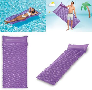 Надувний матрац - 229 x 86 см - фіолетовий, 58807EU Tote-n-Float Wave Mats -