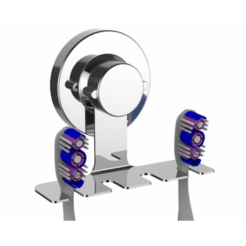Тримач зубної щітки SIMPLE LIFE Тримач чашки для всмоктуючої зубної щітки, не падіння Срібло з нержавіючої сталі 4 слоти