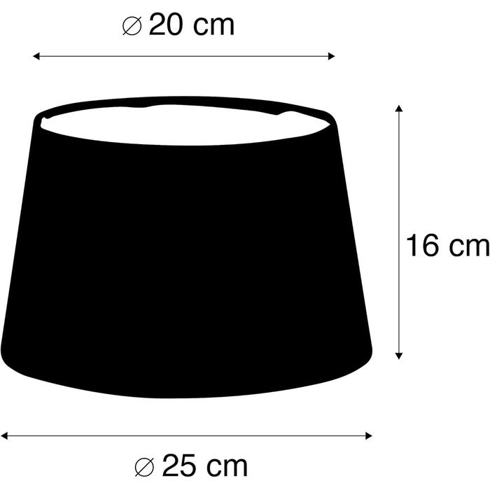 Лляний абажур чорний 25I16
