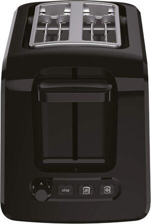 Тостер Tefal Express TT410D на 2 скибочки, чорний, нержавіюча сталь, 2 скибочки, 850 Вт, 160 мм одинарний