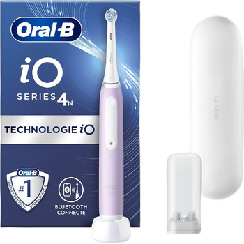 Електрична зубна щітка Oral-B iO 4N, лаванда, з Bluetooth, 1 щітка, 1 дорожній кейс одинарний