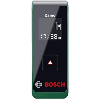 Лазерний далекомір Bosch Zamo 2-го покоління, 2 батарейки типу ААА, картонна коробка (робочий діапазон 0,15-20 м, точність вимірювання /-3 мм)