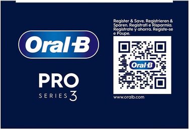 Електрична зубна щітка Oral-B Pro Series 3D, біла, 1 щітка для чищення 3D, видаляє наліт, 3 режими чищення, таймер, акумуляторна 1 шт. (1 упаковка)