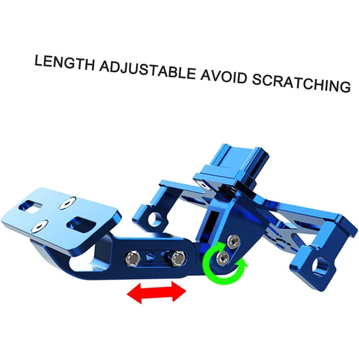 Тримач номерного знака мотоцикла Shkalacar, регульований тримач номерного знака зі світлодіодним підсвічуванням, універсальний тримач з підсвічуванням номерного знака (чорний)
