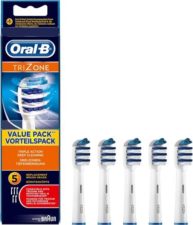 Щітки для електричної зубної щітки Oral-B TriZone, 5 шт. , з інноваційним 3-зонним глибоким очищенням