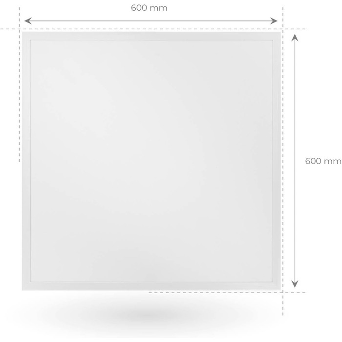 Панель 60x60, 40 Вт, 6500 Кельвін, 4000 люмен 100 лм/Вт, сітчастий стельовий вбудований світильник, світлодіодний драйвер з швидким роз'ємом, гарантія 5 років, Для офісу 6500k 60x60 см, 6500K, 6 шт., LED