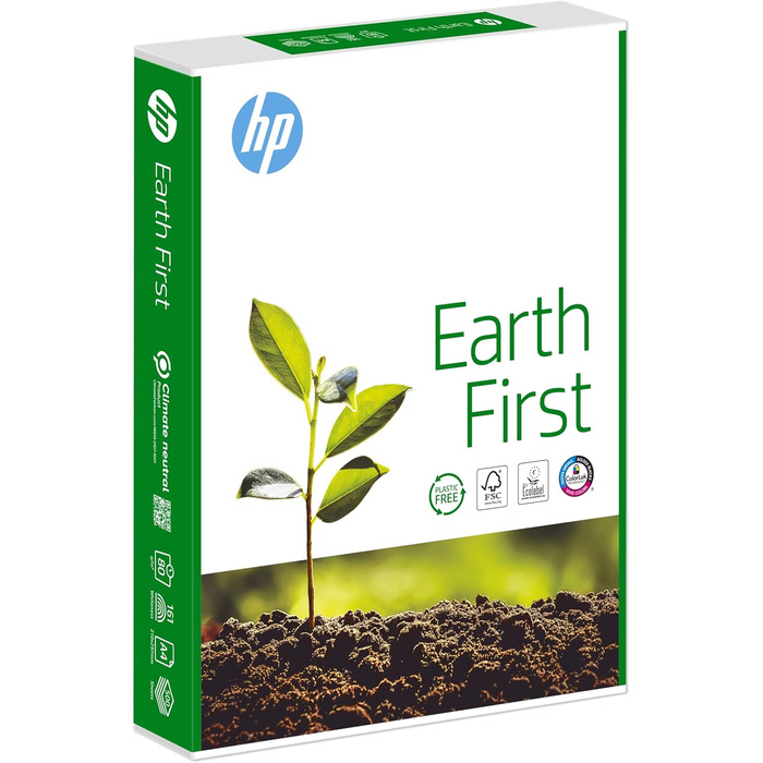 Універсальний копіювальний папір HP Earth, 80 г/м, A4 - коробка з 5 упаковок по 500 аркушів