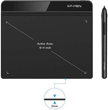 Графічний планшет XP-PEN Star G640 6x4 дюйма для малювання OSU Килимок зі стилусом без батарейки 20 змінні заправки G640 Black