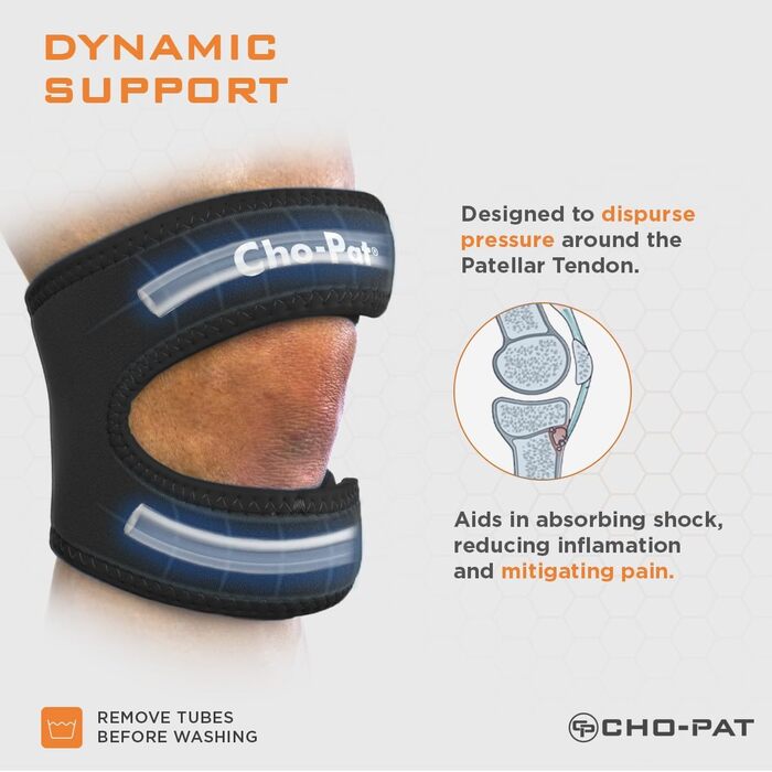 Чохол на коліно Cho-Pat маленький чорний Dual Action Knee Strap