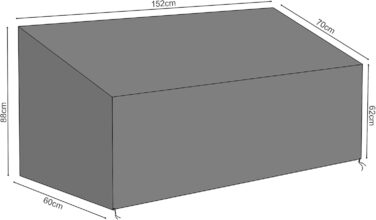 Захисний чохол QUICK STAR для лавки 150x60x88см захисний чохол сірий