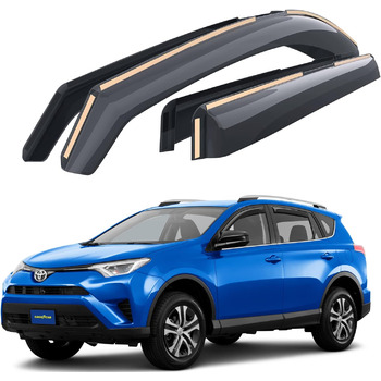 Вітрові дефлектори Goodyear для/сумісні з позашляховиком Toyota RAV4 2013-2018, дощовик на вікно автомобіля, дефлектори дощу, інтегровані дефлектори, 4 шт. и для Toyota RAV4 2013-2018, інтегровані