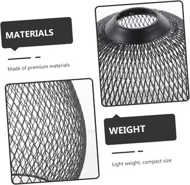 Порожнистий кований абажур Підвісний підвісний світильник Клітка Металева лампа Клітка Вінтажний тримач лампи Захисна плівка лампи Захисна люстра Захисний абажур Рамка Vintage 26X22CM Чорний