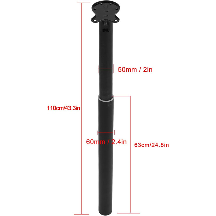 Опора для столу Kuuleyn, регульовані ніжки столу, регульована ніжка столу, складна опора для підйому столу, чорна нержавіюча сталь, ударостійка, для будинків на колесах, яхт