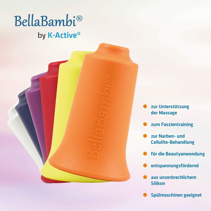 Баночна чашка BellaBambi від K-Active VITALITY mini для масажу негативним тиском помаранчевий Ø 2 см