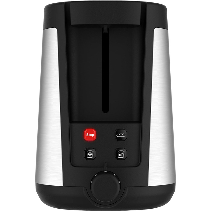 Тостер Tefal Element з довгим слотом TL4308 7 рівнів засмаги 1000 Вт Вбудована рулонна насадка Елегантний дизайн Чорний/ Одинарний з нержавіючої сталі