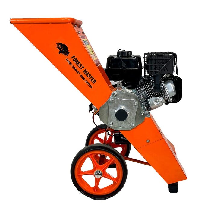 Бензиновий подрібнювач деревини Forest Master Compact FM6DD-MUL 6HP Подрібнювач Мульчувач Для всіх садових відходів, самозавантажувальний Подрібнює деревину до 50 мм