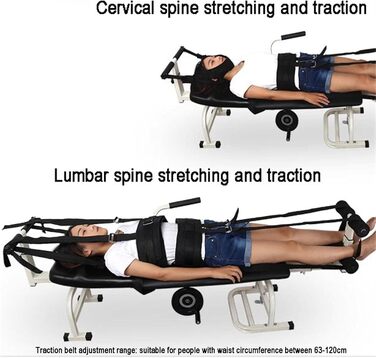 Шийне витягування, розгинання спини, Стіл для масажу попереку, Складаний масажний стіл, Стіл для витягування шийного та поперекового відділів хребта, Портативний пристрій для розтяжки поперекового відділу хребта, шириною 48 см