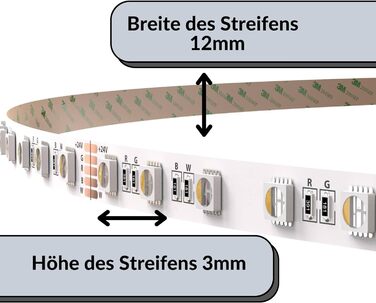 Світлодіодна стрічка RGBWW 24v 5m професійна стрічка самоклеючий затемнювач теплий білий барвистий 16 мільйонів кольорів Тривалість життя 30 000 годин 3000 кельвінів 60 світлодіодів на метр Чіпсет 5050
