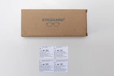 Чоловічі окуляри для читання EYEGUARD, прямокутні, світлі, металеві (сірий, 2.00) Сірий 2.0 x