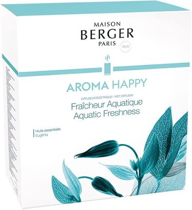 Електричний дифузор Lampe Berger Aroma Happy, скло, сатиновий/білий, 475 мл