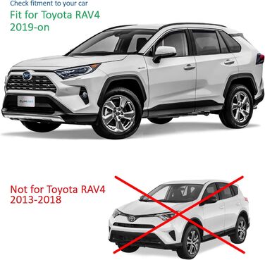 Вітрові дефлектори CLIM ART для/сумісні з Toyota RAV4 2019-2024 Дощовик для скла автомобіля, дефлектори дощу, інтегровані дефлектори, 4 шт. и для Toyota RAV4 2019-2024, інтегровані