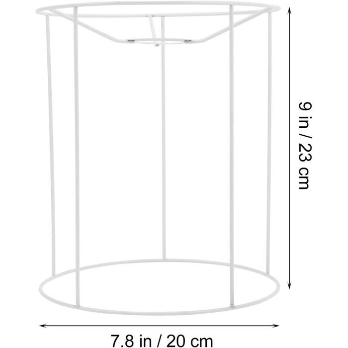 Підвісний абажур Рамка Порожнє кільце Рама Дротяний каркас Підвісний абажур DIY E27 Заміна лампи заліза Заміна лампи Настінний світильник Настільна лампа Торшер Спальня Вітальня Оформлення в стилі кантрі Білий A 23X20CM