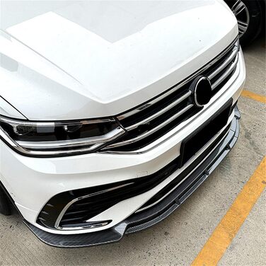 Автомобільний передній губний спойлер для VW Tiguan L Tiguan R Line 2021 2022 2023, Передні бампери Губа Кузов Автозапчастини Автомобільний захист від зіткнень,- Чорний звичайний - Чорний