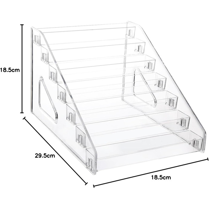 Портативний і знімний прозорий 7-шаровий лак для зберігання нігтів Органайзер для палітри макіяжу Тримач тіней для повік Ювелірний дисплей Палітра тіней для повік Лак для нігтів P.s