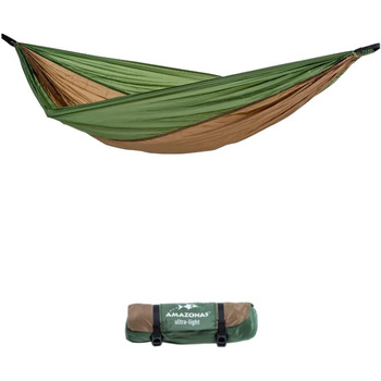 Ультралегкий гамак StoreoAS Adventure Hammock Coyote - Найлегший королівський гамак у світі 180 г 275 x 140 см Розмір упаковки від 18 x 6 см до 150 кг у кольорі Green Coyote Green