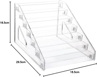 Портативний і знімний прозорий 7-шаровий лак для зберігання нігтів Органайзер для палітри макіяжу Тримач тіней для повік Ювелірний дисплей Палітра тіней для повік Лак для нігтів P.s
