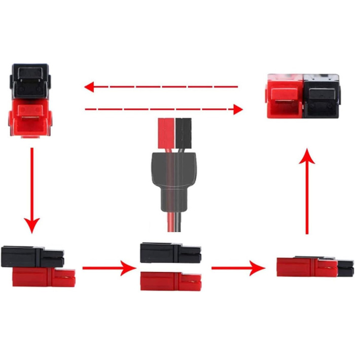 Кабель для сонячної зарядки ZkeeShop 10AWG XT60i Подовжувач для Anderson до XT60i Сумісний з портативною електростанцією сонячного генератора Ecoflow