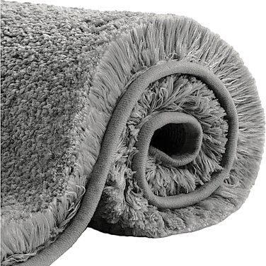 Сірий 50x80 см - Килимок для ванної преміум-класу Нековзний килимок для ванної кімнати водопоглинаючий килимок для ванної - Килимок для ванної з м'якими мікроволокнами - Килимок для душу нековзний 50x80 см Сірий