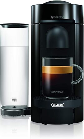 Еспресо-машина Nespresso Vertuo ENV150B від De'Longhi, кольорове чорнило чорне, капсули Vertuo System, 1,1 літра, чорний