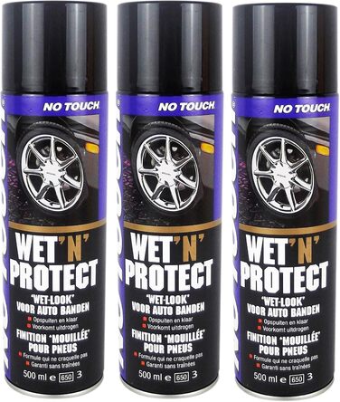 И No Touch Wet'n Protect 500 мл Блиск для шин, 3 шт.