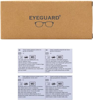 Окуляри для читання EYEGUARD, 4 шт. и, стильний візерунок, оправа, окуляри для читання, модні жіночі окуляри для жінок (4 кольори) 3.50 збільшення