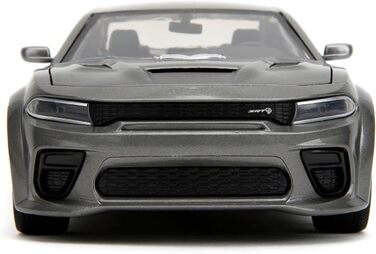 Форсаж - Автомобіль Dodge Charger (124, сірий) - Модель автомобіля 2021 Dodge Charger SRT Hellcat з фільму Форсаж 10, литий автомобіль від 8 років з деталями, що відкриваються, 19 см