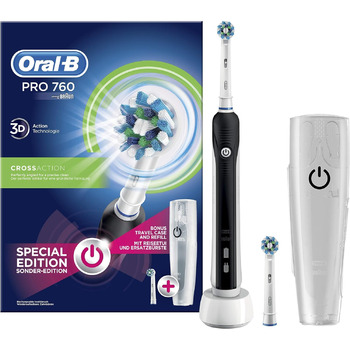 Електрична зубна щітка Braun Oral-B Pro 760 зі щіткою та дорожнім кейсом, чорна