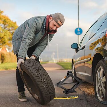 Домкрат 1Т, Професійний автомобільний домкрат, Максимальний підйомний домкрат Максимальна висота підйому 340 мм, Автомобільний домкрат стабільний з храповим механізмом Вантажопідйомність 1000 кг для позашляховика, вантажівки, легкового автомобіля 1Т Висот