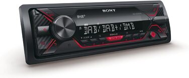 Автомобільна стереосистема Sony DSX-A510KIT DAB з антеною, подвійним роз'ємом Bluetooth, NFC, USB та AUX синє освітлення Гучний зв'язок, чорний (радіо DAB без Bluetooth)