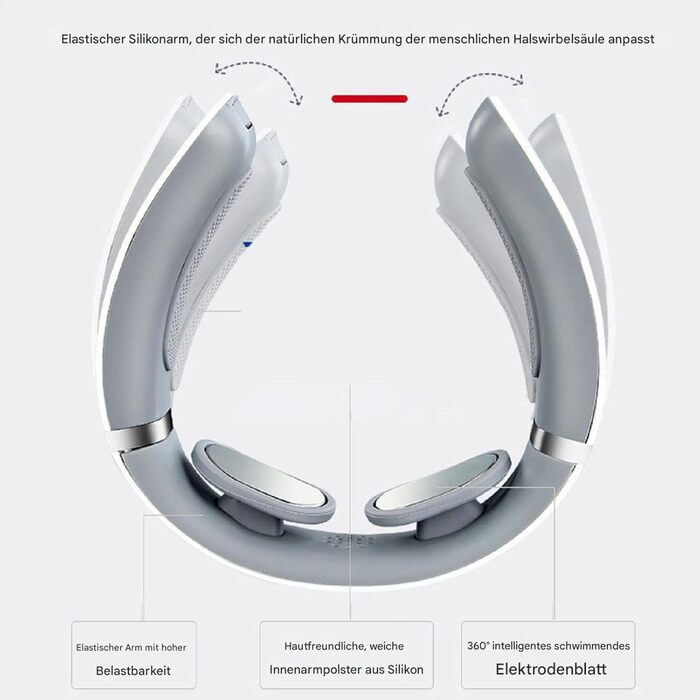 Масажер для шиї з підігрівом, масажер для шиї з підігрівом - масажери з електричним нагріванням, ергономічний релаксатор для шиї з 9 передачами та 6 режимами для домашнього використання, розслаблення шийного відділу хребта