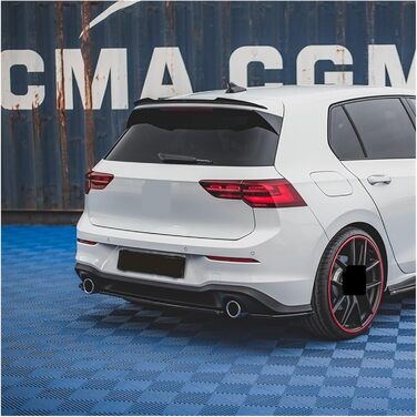 Сумісний з VW Golf Mk8 Golf 8 GTI Maxton Style Задній спойлер Губний дифузор Спойлер Розгалужувач Протектор Обвіс Тюнінг 2020-2024 Глянцевий чорний