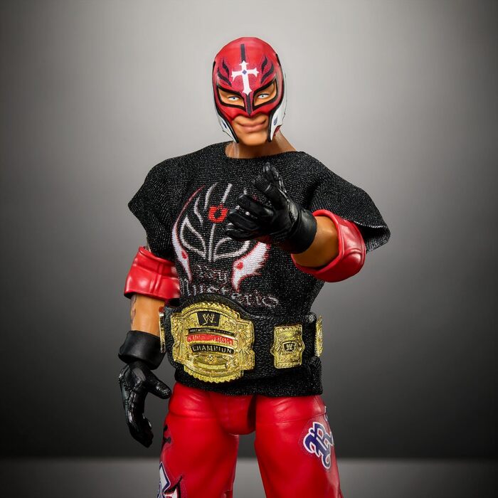 Колекційна фігурка Mattel WWE Ultimate Edition Rey Mysterio Fan TakeOver зі змінними аксесуарами, додатковими головами та змінними руками HVV70