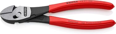 Надміцні діагональні різці Knipex TwinForce чорні атраментовані, з пластиковим покриттям 180 мм 73 71 180