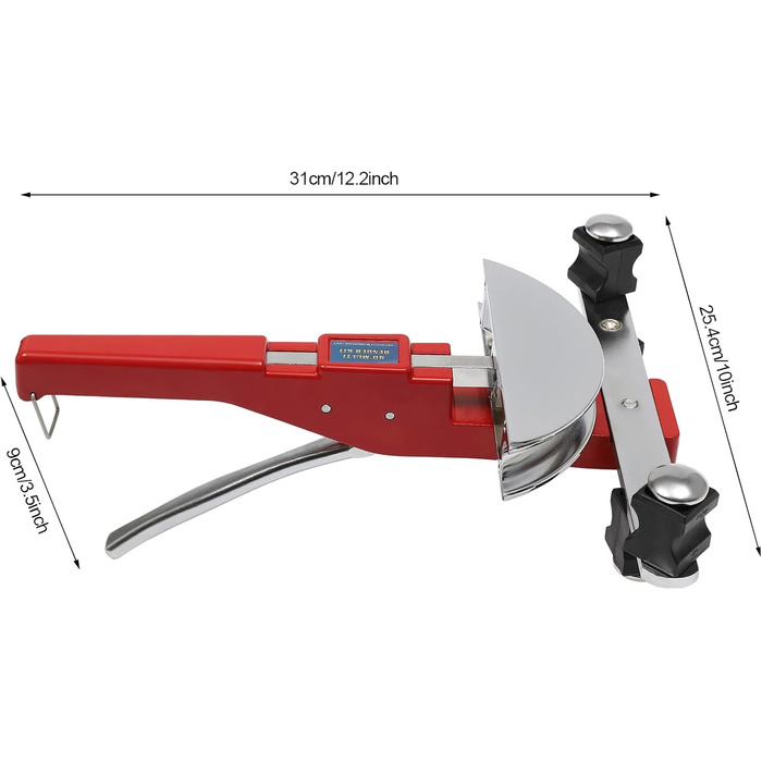 Ручний трубогиб одноручний, 6-22 мм ручний трубогиб 90 з набором для згинання труб CT-999F (червоний)