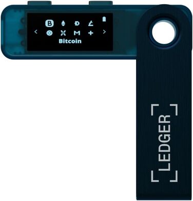 Апаратний гаманець Ledger Nano S Plus для захисту криптовалют, NFT і токенів (Sapphire Blue)