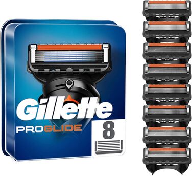 Леза для бритви Gillette Fusion5 ProGlide для чоловіків, 8 змінних лез з технологією FlexBall, що реагують на контури