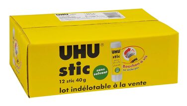 Клейові палички UHU Stic без розчинників, білі, 12 шт. , 21 г