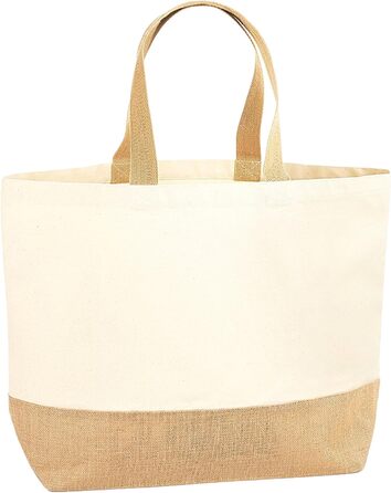 Сумка на джутовій основі Westford Mill W452 Jute Base Canvas Tote XL