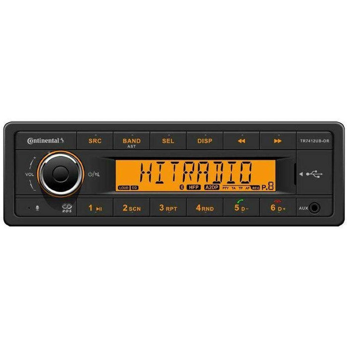 Автомобільна радіостанція Bluetooth 12 вольт, тюнер RDS, MP3, WMA, USB, 12 В TR7412UB АБО