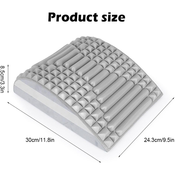 Розтяжка для шиї та спини FOGARI, розтяжка для спини полегшує біль у спині та шиї, пристрій для подовження спини масаж талії та спини для розслаблення, м'яка та зручна подушка для підтримки талії
